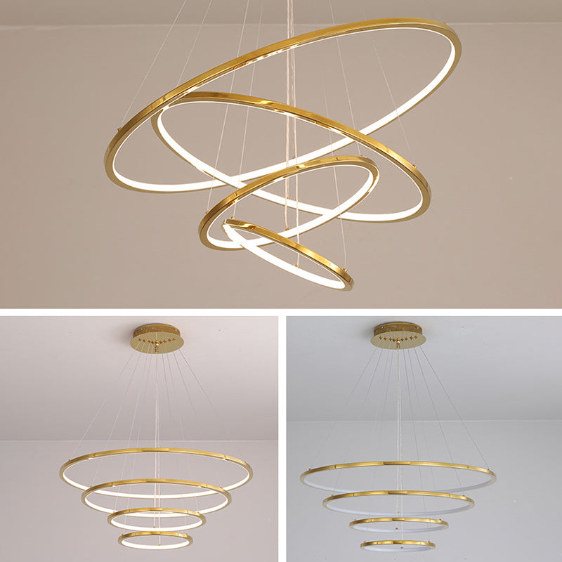 Luces colgantes colgantes de múltiples anillos