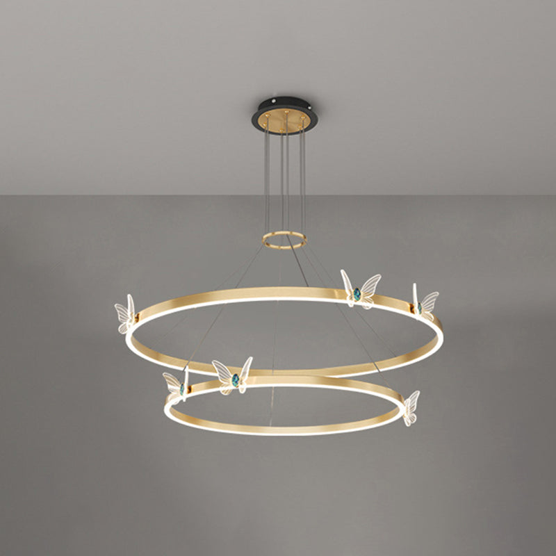 Kit de lámpara de colgante de metal ligero de techo orbicular moderno