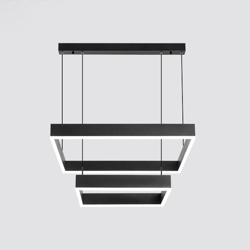 Moderne eenvoud hangende multi-tier kroonluchter hanglamp acryl plafondlampen armatuur voor restaurant