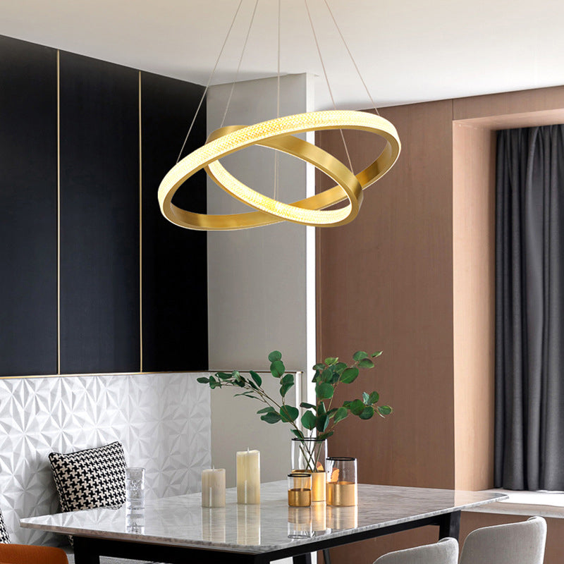 Simplicity Multi-Layer Suspended Lighting Fixture Acrylic Hanging Ceiling Fixture for Restaurant