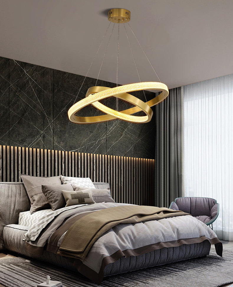 Simplicity Multi-Layer Suspended Lighting Fixture Acrylic Hanging Ceiling Fixture for Restaurant