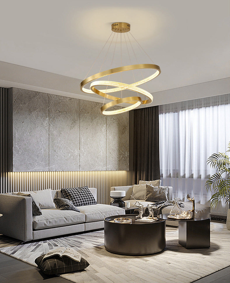 Simplicity Multi-Layer Suspended Lighting Fixture Acrylic Hanging Ceiling Fixture for Restaurant