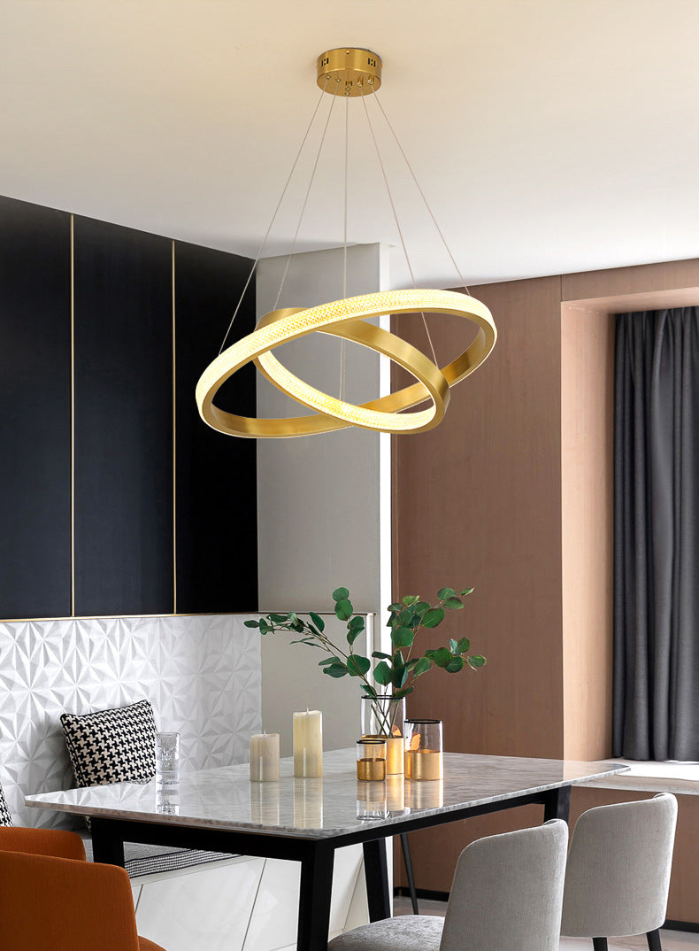 Simplicity Multi-Layer Suspended Lighting Fixture Acrylic Hanging Ceiling Fixture for Restaurant