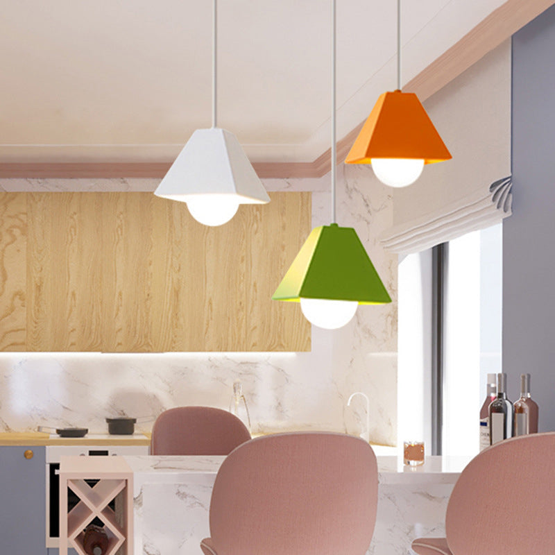 6.7 Inches Wide Macaroon Style Mini Pendant Light Contemporary Simplicity Colorful Hanging Light for Bar Restaurant