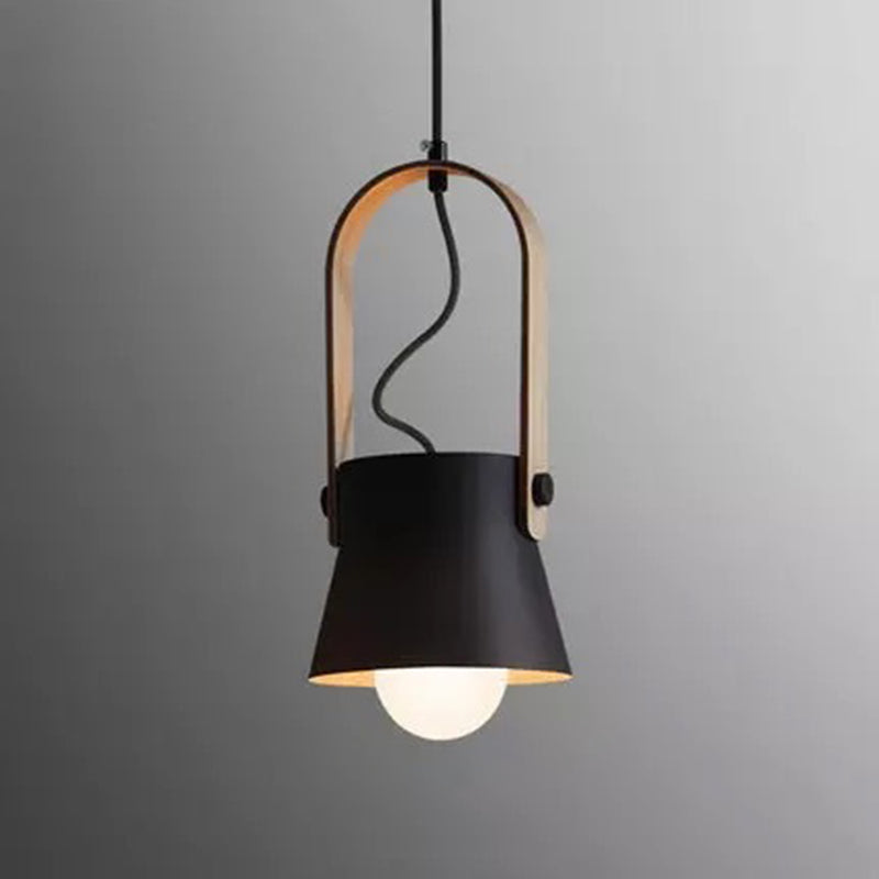 Wooden Handle Pendant Ceiling Light Simplicity Pendant Lighting Fixture for Dinning Room