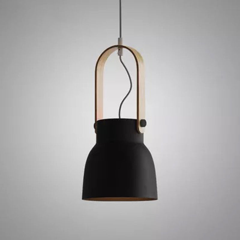 Wooden Handle Pendant Ceiling Light Simplicity Pendant Lighting Fixture for Dinning Room