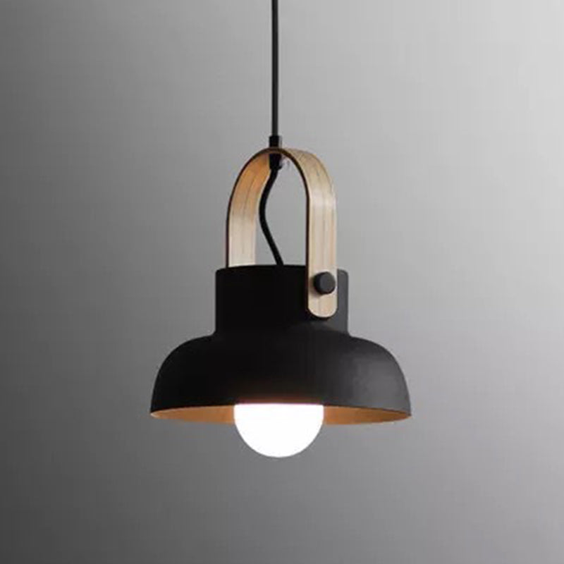 Wooden Handle Pendant Ceiling Light Simplicity Pendant Lighting Fixture for Dinning Room