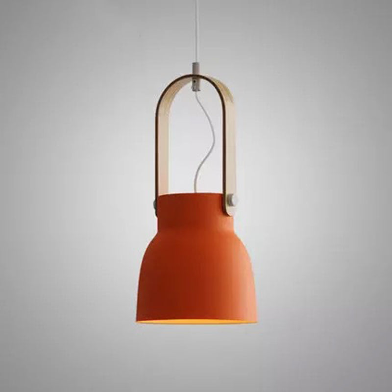 Wooden Handle Pendant Ceiling Light Simplicity Pendant Lighting Fixture for Dinning Room