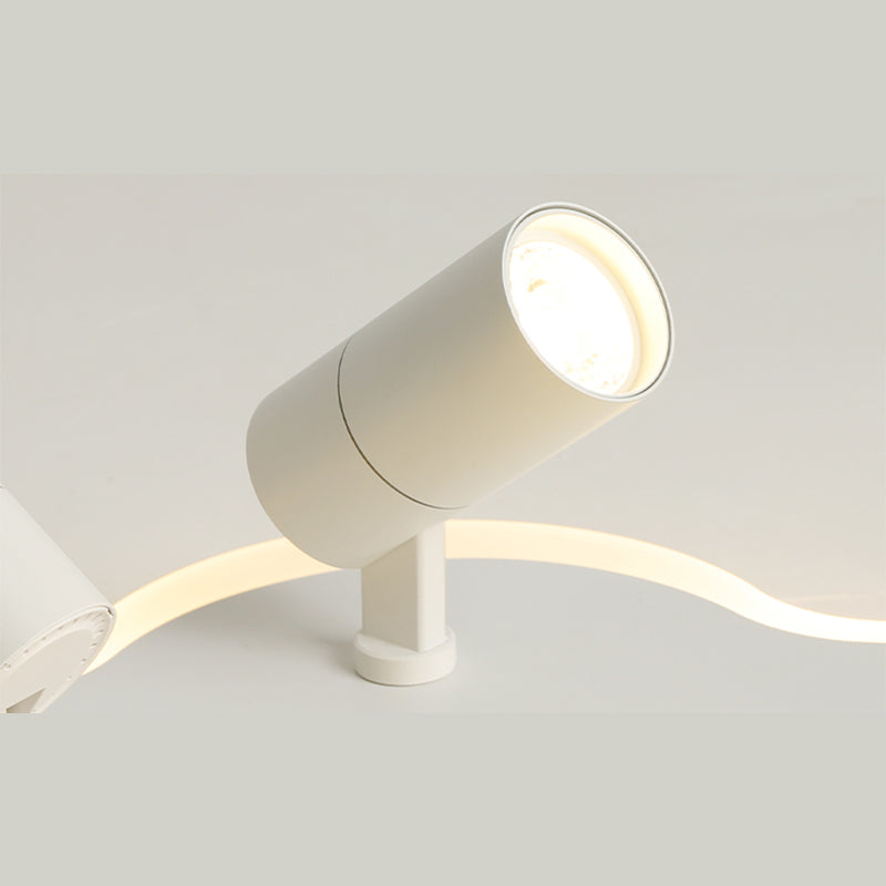 Lampe plate géométrique nouveau style moderne fer LED lampe plate avec 2 spots