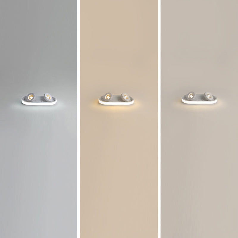 Plafonnier LED réglable à 4 lumières, avec têtes d'éclairage sur rail linéaire en aluminium, de Style moderne, pour salon