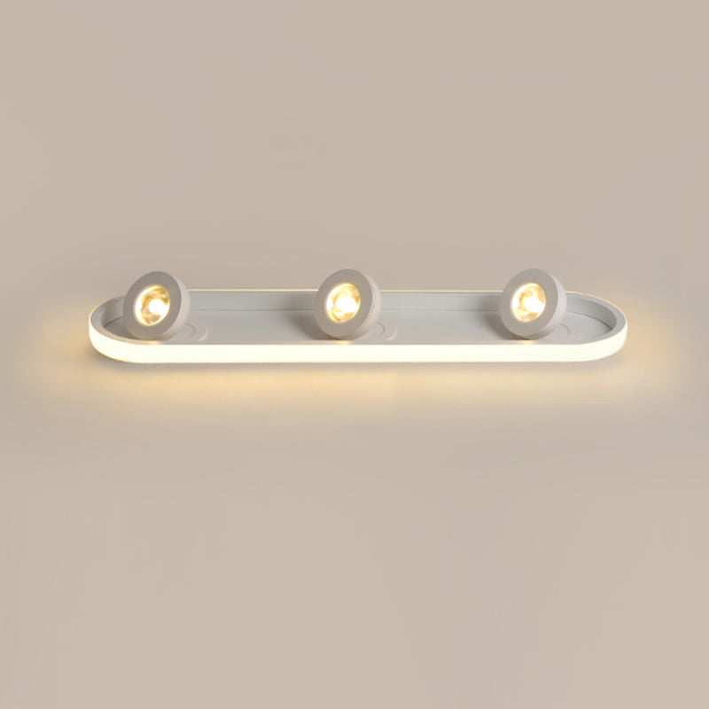Plafonnier LED réglable à 4 lumières, avec têtes d'éclairage sur rail linéaire en aluminium, de Style moderne, pour salon