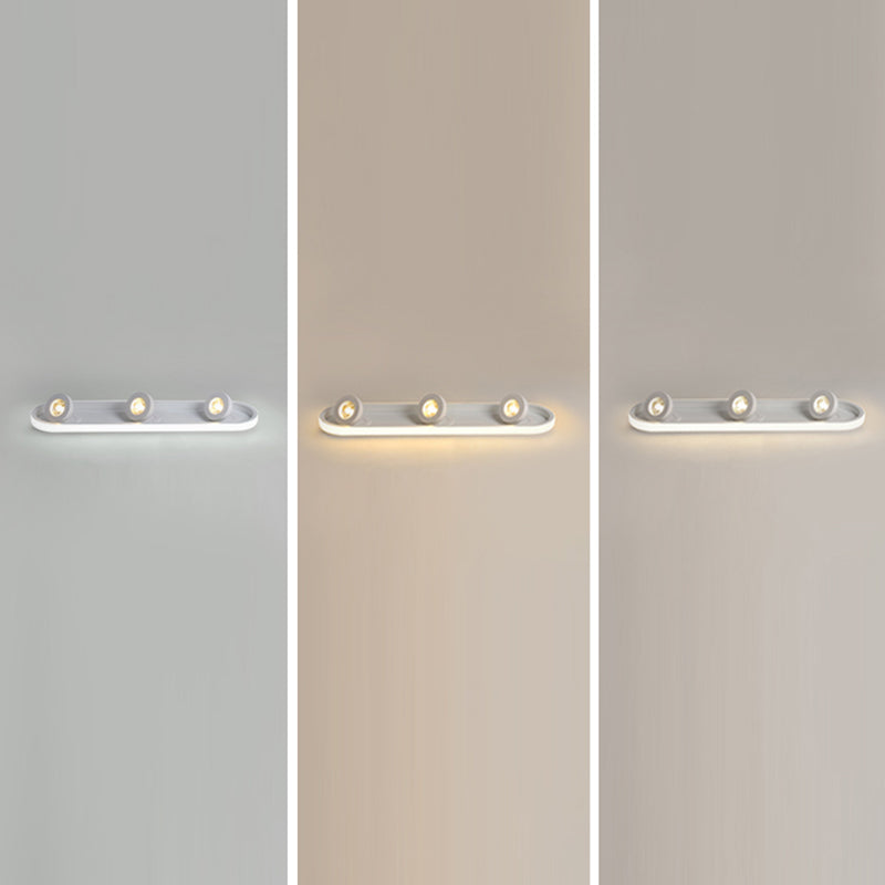 Plafonnier LED réglable à 4 lumières, avec têtes d'éclairage sur rail linéaire en aluminium, de Style moderne, pour salon