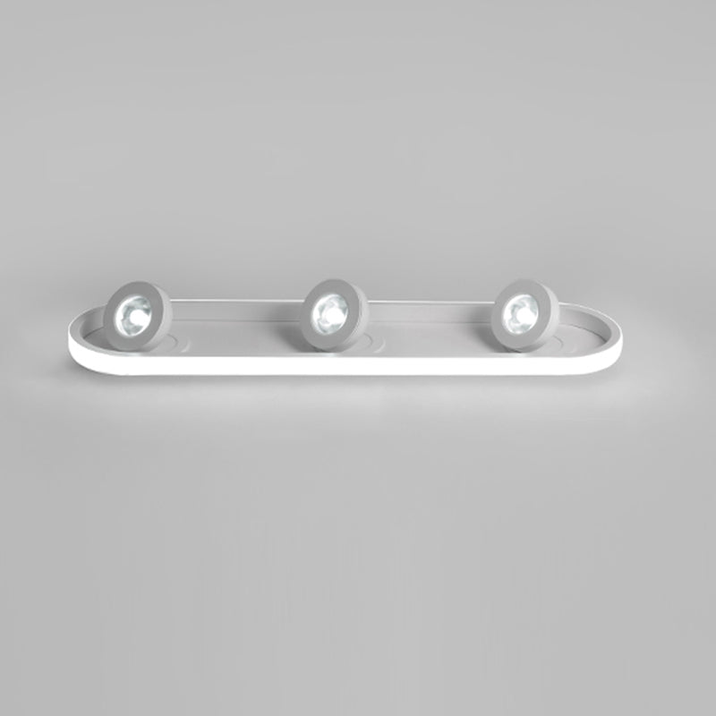 Plafonnier LED réglable à 4 lumières, avec têtes d'éclairage sur rail linéaire en aluminium, de Style moderne, pour salon