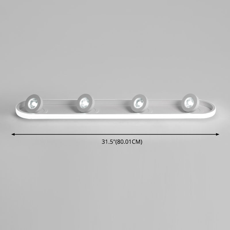 Plafonnier LED réglable à 4 lumières, avec têtes d'éclairage sur rail linéaire en aluminium, de Style moderne, pour salon