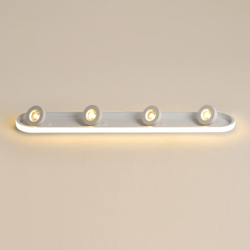 Plafonnier LED réglable à 4 lumières, avec têtes d'éclairage sur rail linéaire en aluminium, de Style moderne, pour salon