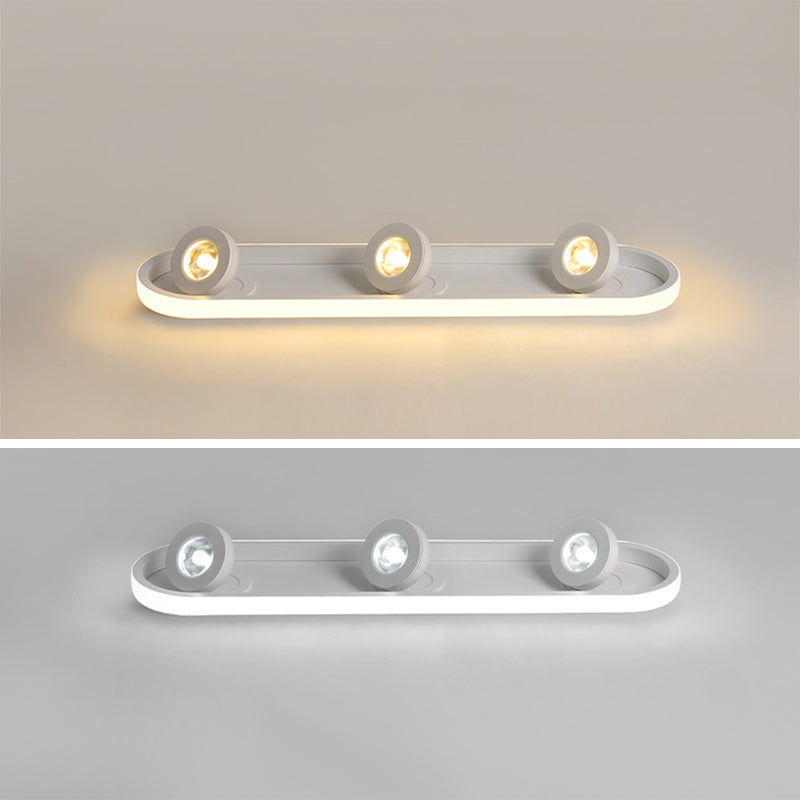 Plafonnier LED réglable à 4 lumières, avec têtes d'éclairage sur rail linéaire en aluminium, de Style moderne, pour salon