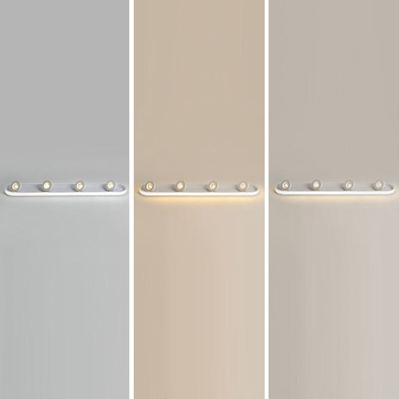 Plafonnier LED réglable à 4 lumières, avec têtes d'éclairage sur rail linéaire en aluminium, de Style moderne, pour salon