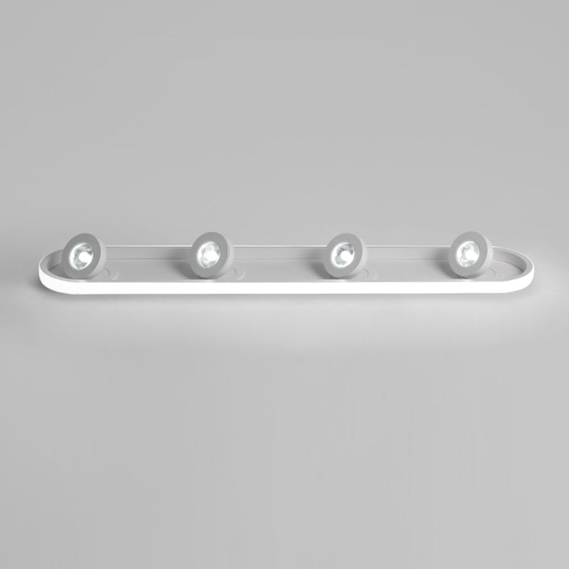 Plafonnier LED réglable à 4 lumières, avec têtes d'éclairage sur rail linéaire en aluminium, de Style moderne, pour salon