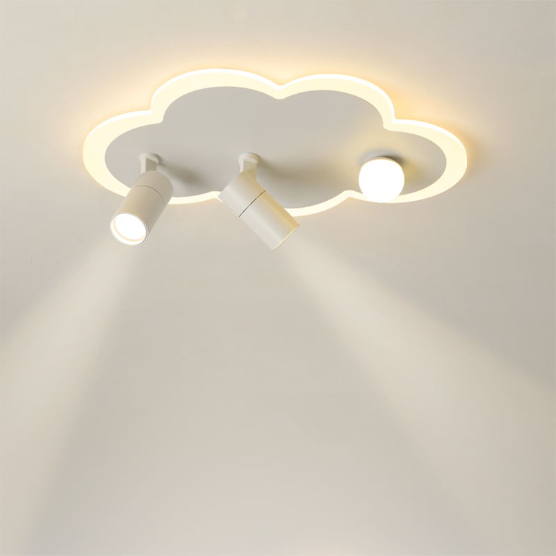 Projecteur LED encastré en fer en forme de nuage, plafonnier moderne à 3 lumières pour chambre à coucher