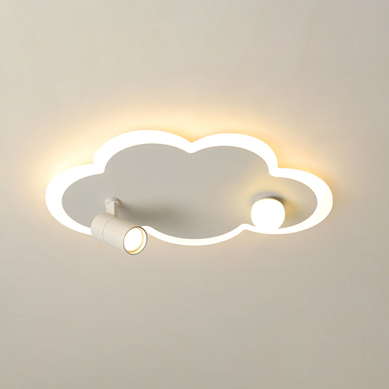 Projecteur LED encastré en fer en forme de nuage, plafonnier moderne à 3 lumières pour chambre à coucher