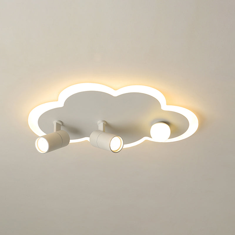 Projecteur LED encastré en fer en forme de nuage, plafonnier moderne à 3 lumières pour chambre à coucher