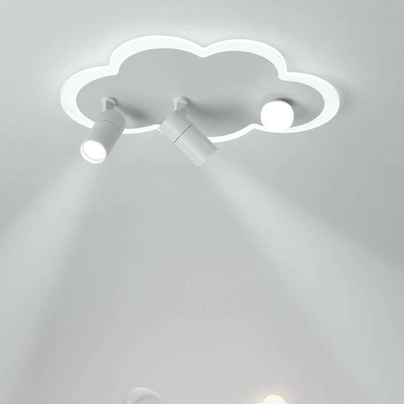 Projecteur LED encastré en fer en forme de nuage, plafonnier moderne à 3 lumières pour chambre à coucher