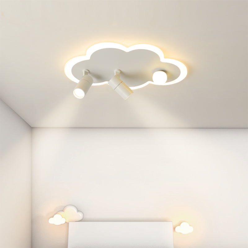 Projecteur LED encastré en fer en forme de nuage, plafonnier moderne à 3 lumières pour chambre à coucher