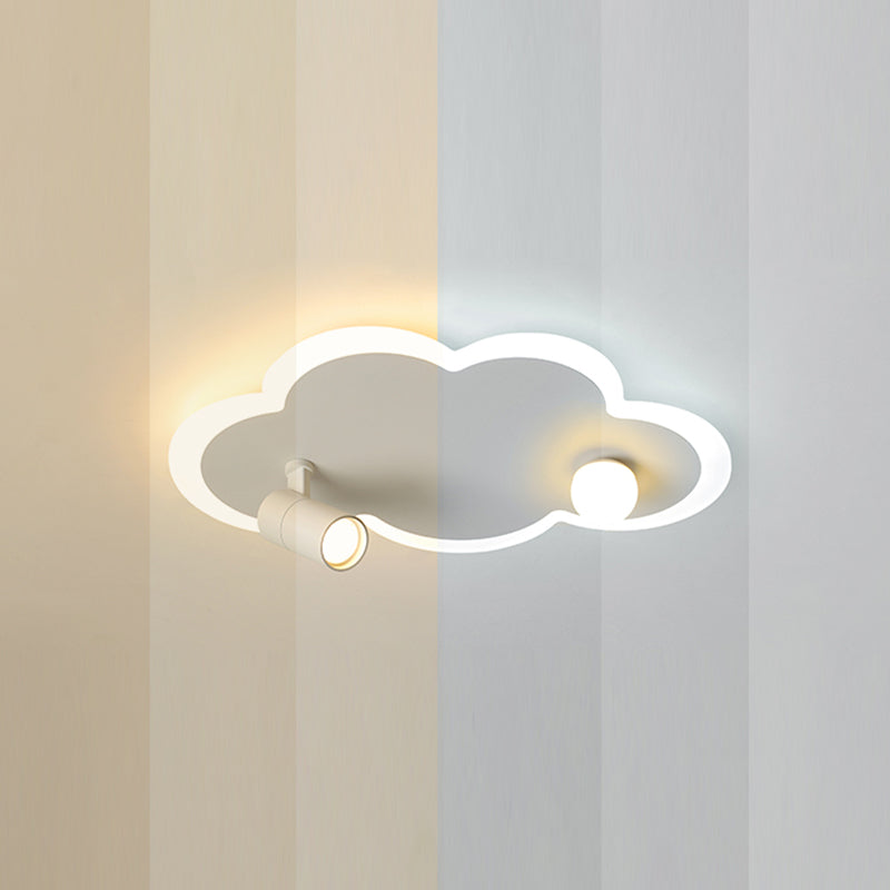 Projecteur LED encastré en fer en forme de nuage, plafonnier moderne à 3 lumières pour chambre à coucher