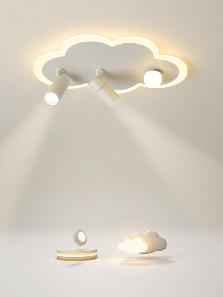 Projecteur LED encastré en fer en forme de nuage, plafonnier moderne à 3 lumières pour chambre à coucher