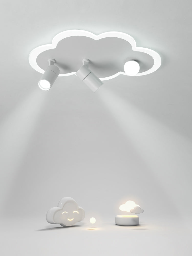 Projecteur LED encastré en fer en forme de nuage, plafonnier moderne à 3 lumières pour chambre à coucher