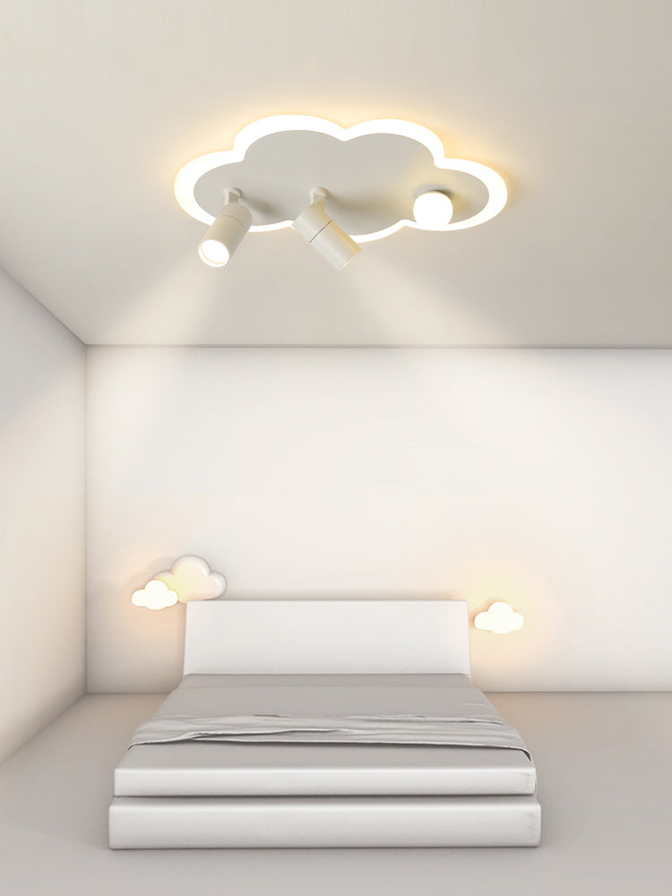 Projecteur LED encastré en fer en forme de nuage, plafonnier moderne à 3 lumières pour chambre à coucher