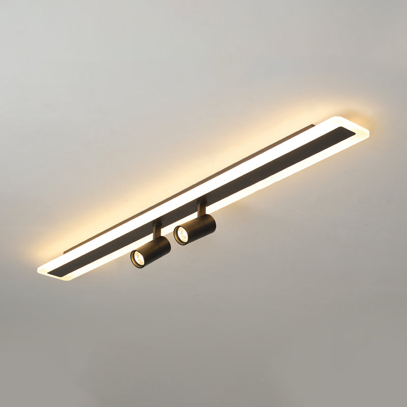 Éclairage linéaire moderne de voie de LED 3 lumières spot encastré en fer forgé