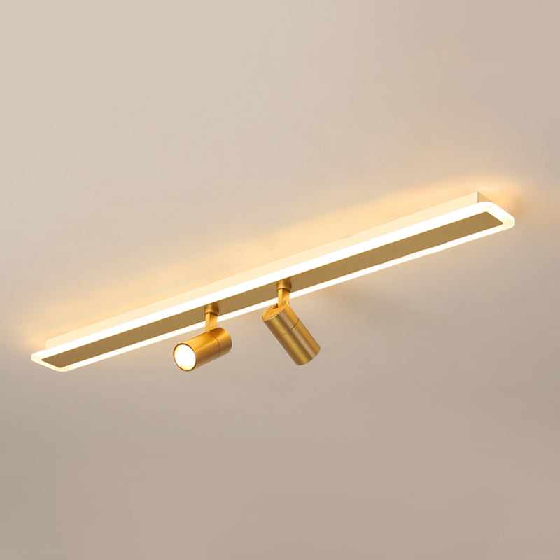 Éclairage linéaire moderne de voie de LED 3 lumières spot encastré en fer forgé