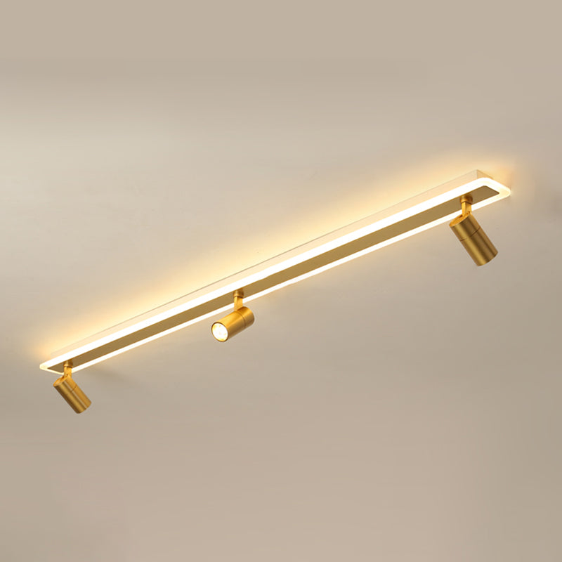 Éclairage linéaire moderne de voie de LED 3 lumières spot encastré en fer forgé