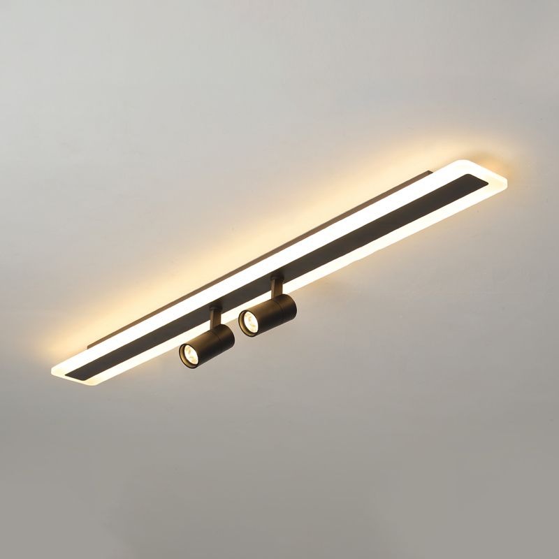 Éclairage linéaire moderne de voie de LED 3 lumières spot encastré en fer forgé