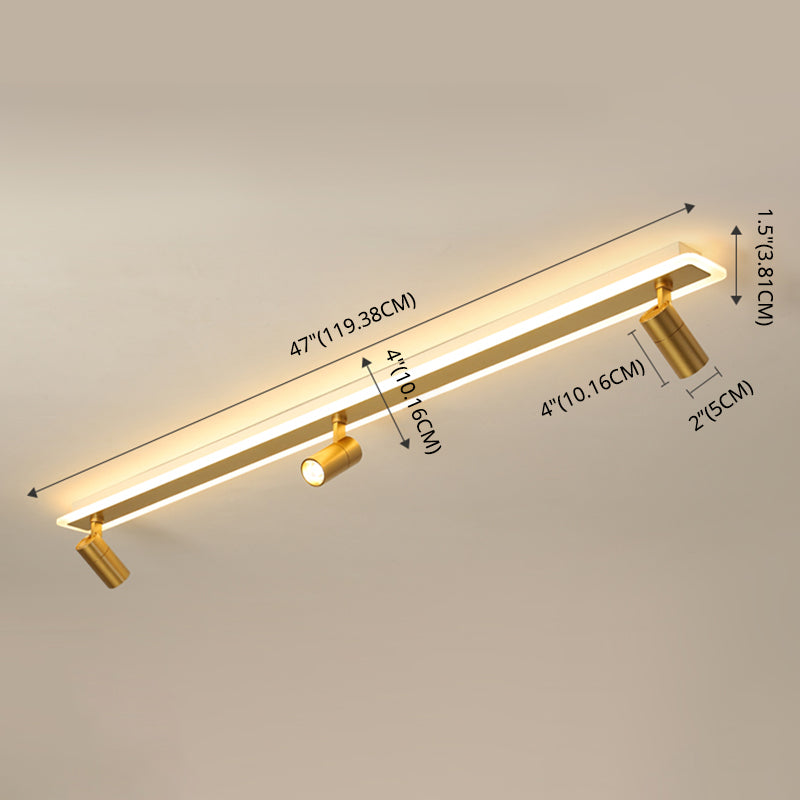 Éclairage linéaire moderne de voie de LED 3 lumières spot encastré en fer forgé