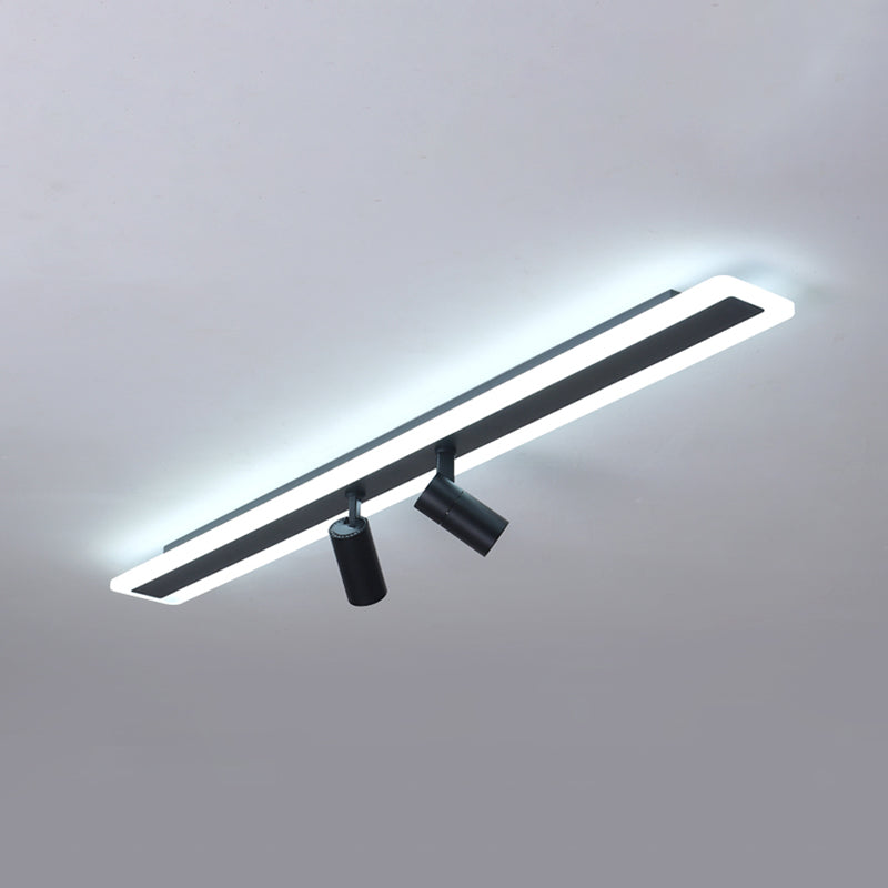 Éclairage linéaire moderne de voie de LED 3 lumières spot encastré en fer forgé