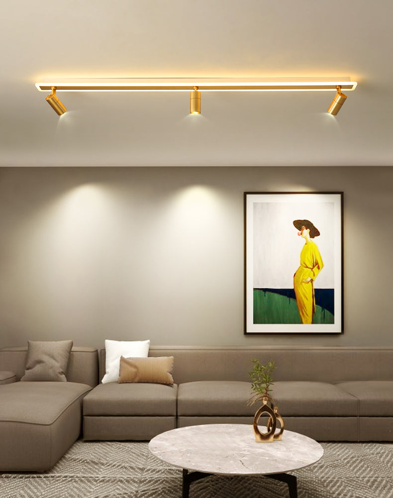 Éclairage linéaire moderne de voie de LED 3 lumières spot encastré en fer forgé