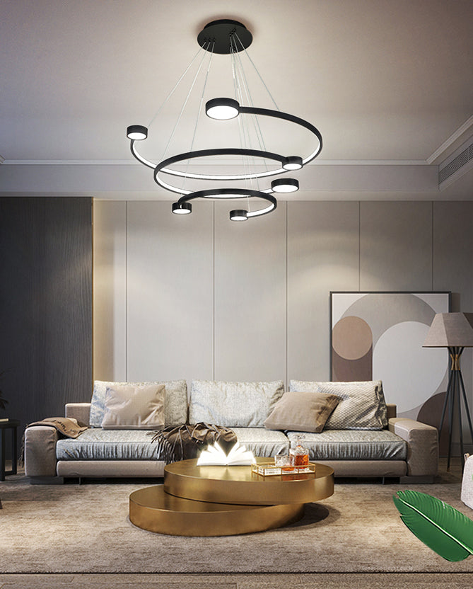 Multi-Layer Ceiling Pendant Light Modern Metal Hanging Lights