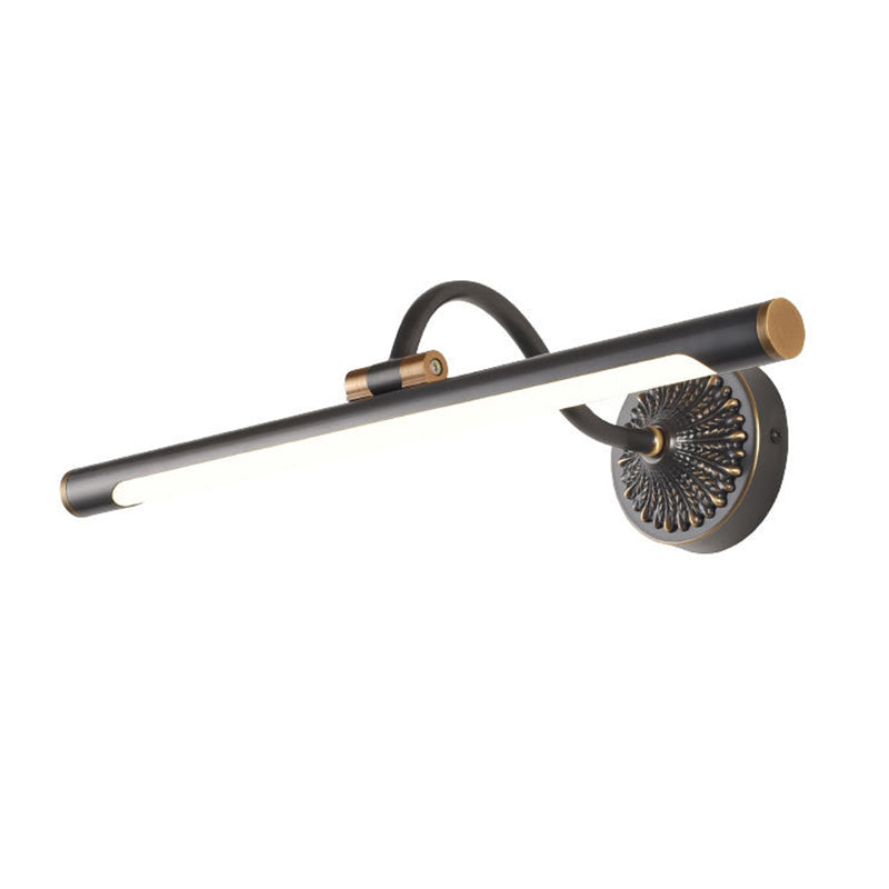 Vanité linéaire Lumières murales vintage Simplicité Applexion murale acrylique avec bois pour salle de bain