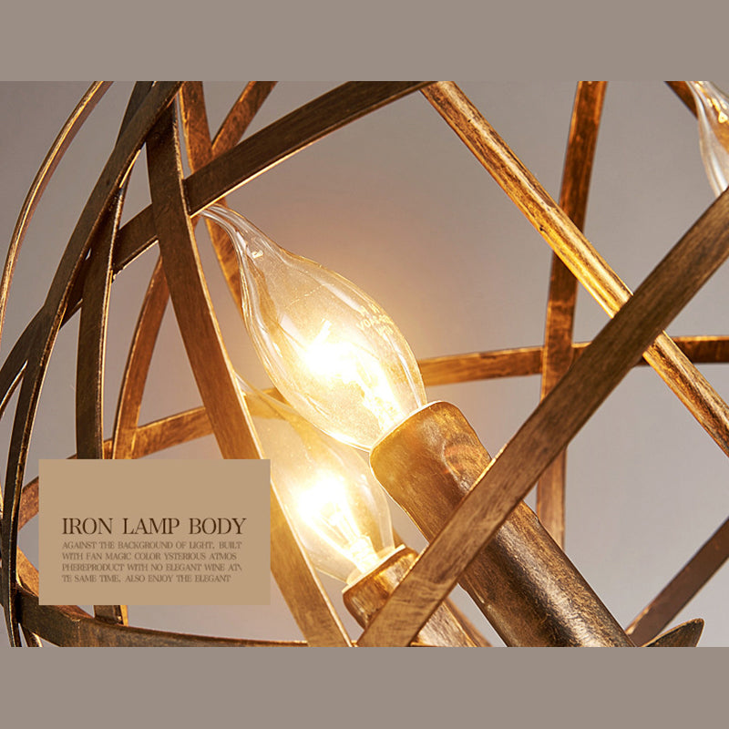 Lámpara colgante de sombra de metal de metal de luz de luz de una sola orbe de orbe industrial para sala de estar para sala de estar