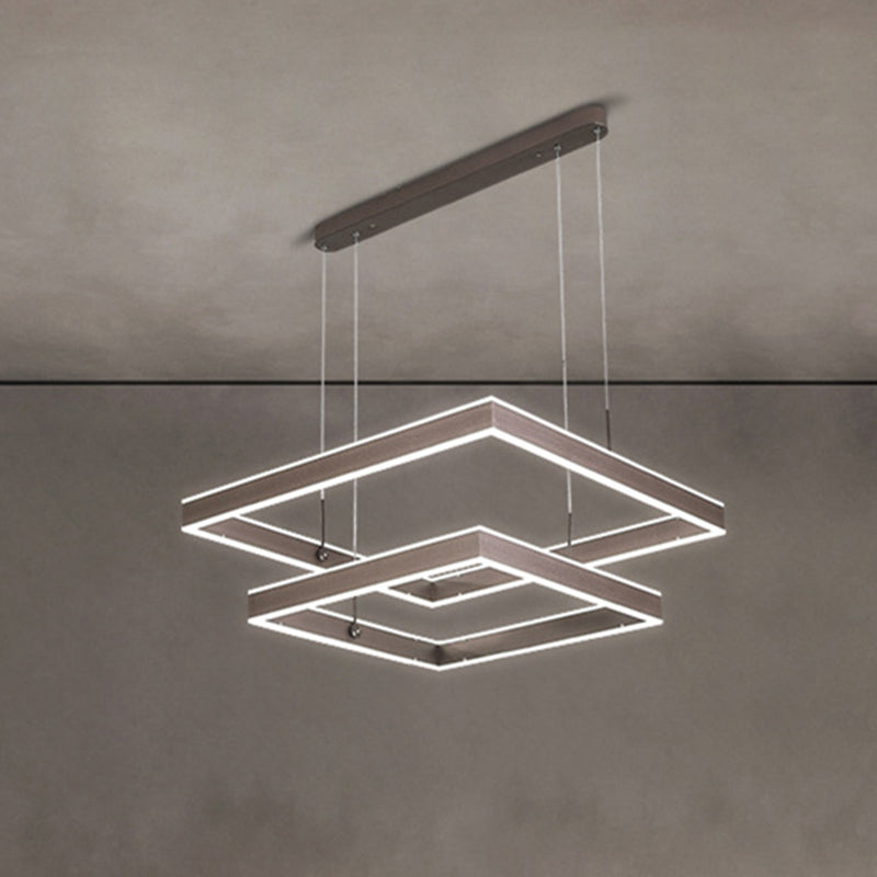 Moderne eenvoud hangende multi-tier kroonluchter hanglamp acryl plafondlampen armatuur voor restaurant