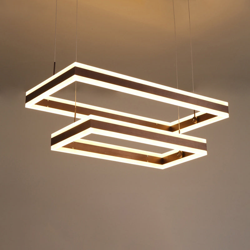 Moderne eenvoud hangende multi-tier kroonluchter hanglamp acryl plafondlampen armatuur voor restaurant