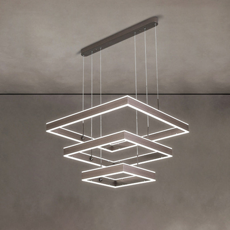 Moderne eenvoud hangende multi-tier kroonluchter hanglamp acryl plafondlampen armatuur voor restaurant