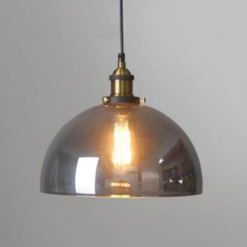 Retro Industrial 1 Lámpara de luz Lámpara de lámpara Alezo a mano iluminación colgante de vidrio para sala de estar