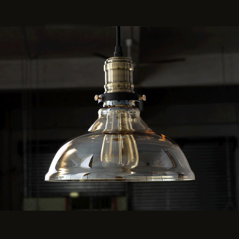 Retro Industrial 1 Light Pendant Barn Clear Glass Pendant Lighting for Coffee Shop