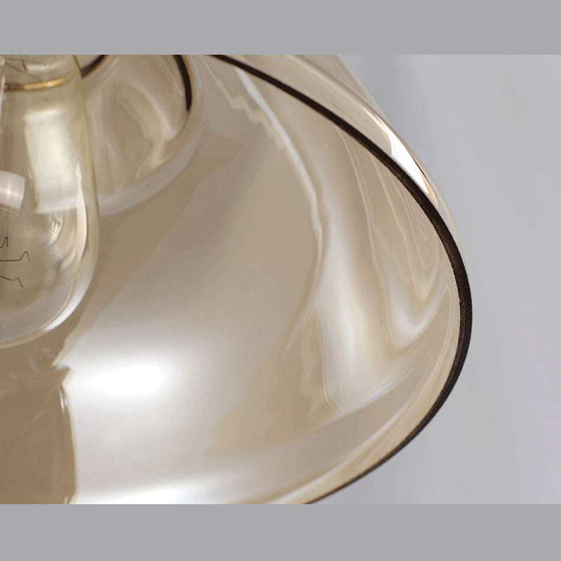 Retro Industrial 1 Light Pendant Barn Clear Glass Pendant Lighting for Coffee Shop