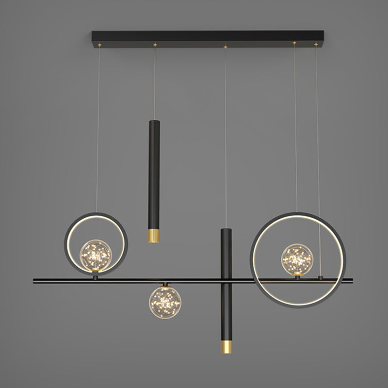 Modern Straight Bars Island Chandelier Lights Metal Chandelier Lamp