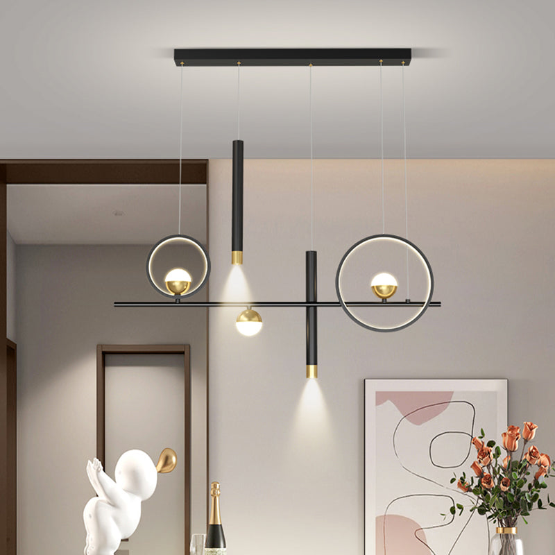 Modern Straight Bars Island Chandelier Lights Metal Chandelier Lamp