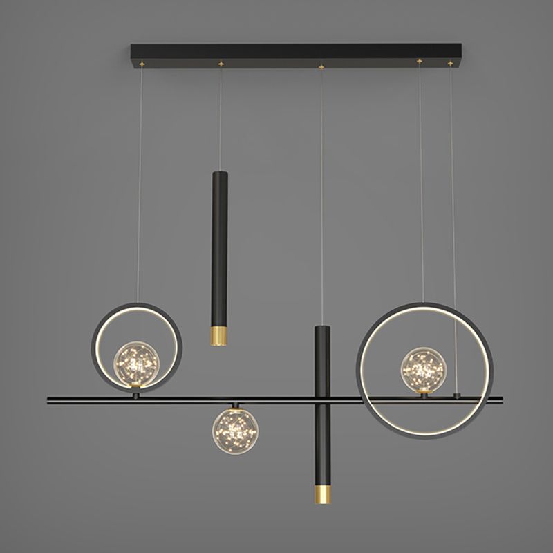 Modern Straight Bars Island Chandelier Lights Metal Chandelier Lamp